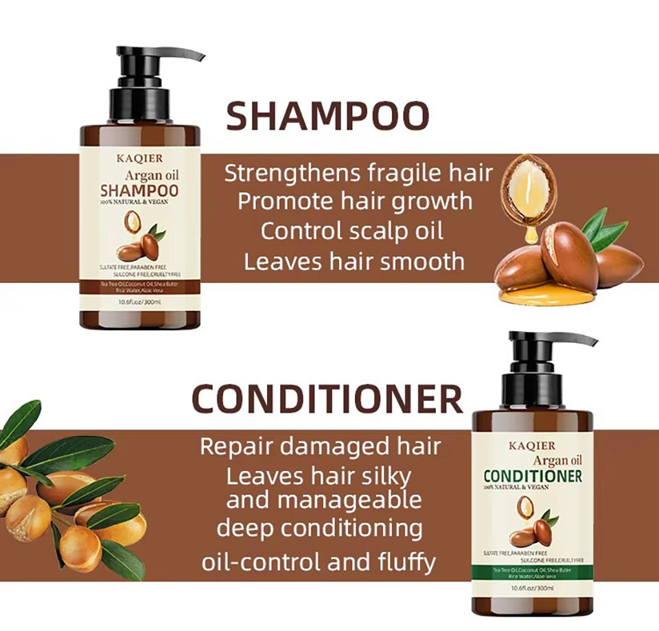 KAQIER Moroccan Nut Oil Hair Care Set