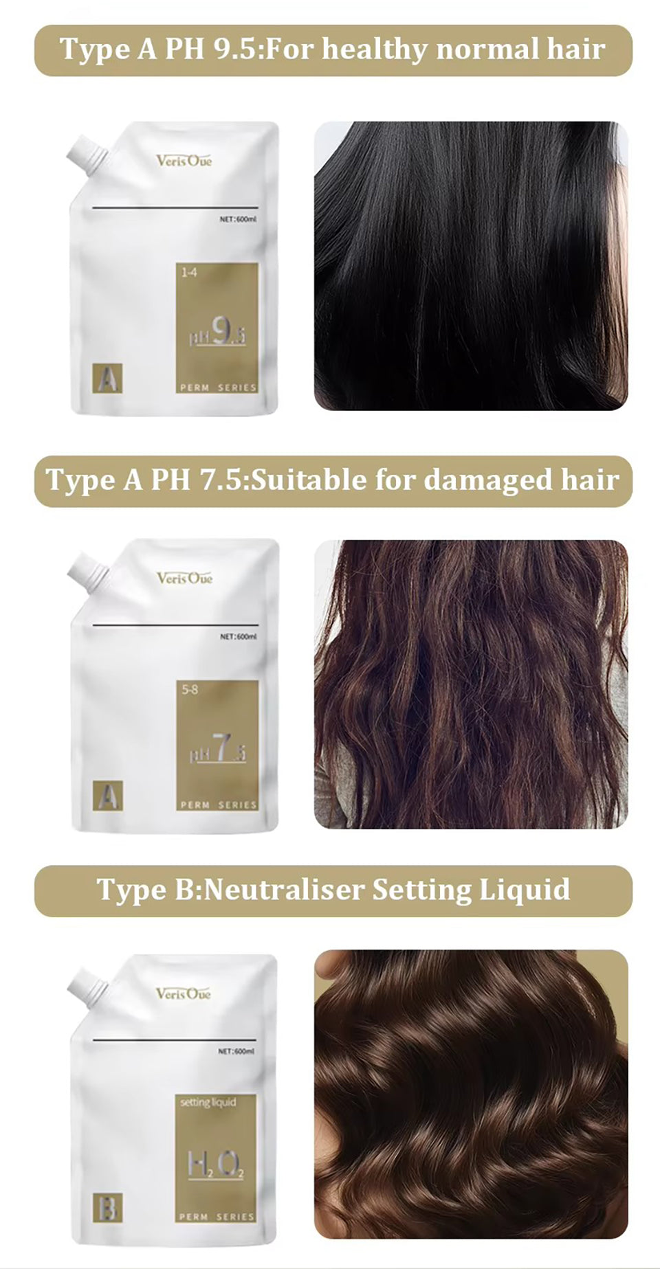 VERISOUE Salon Perm & Hair Care Milk Set