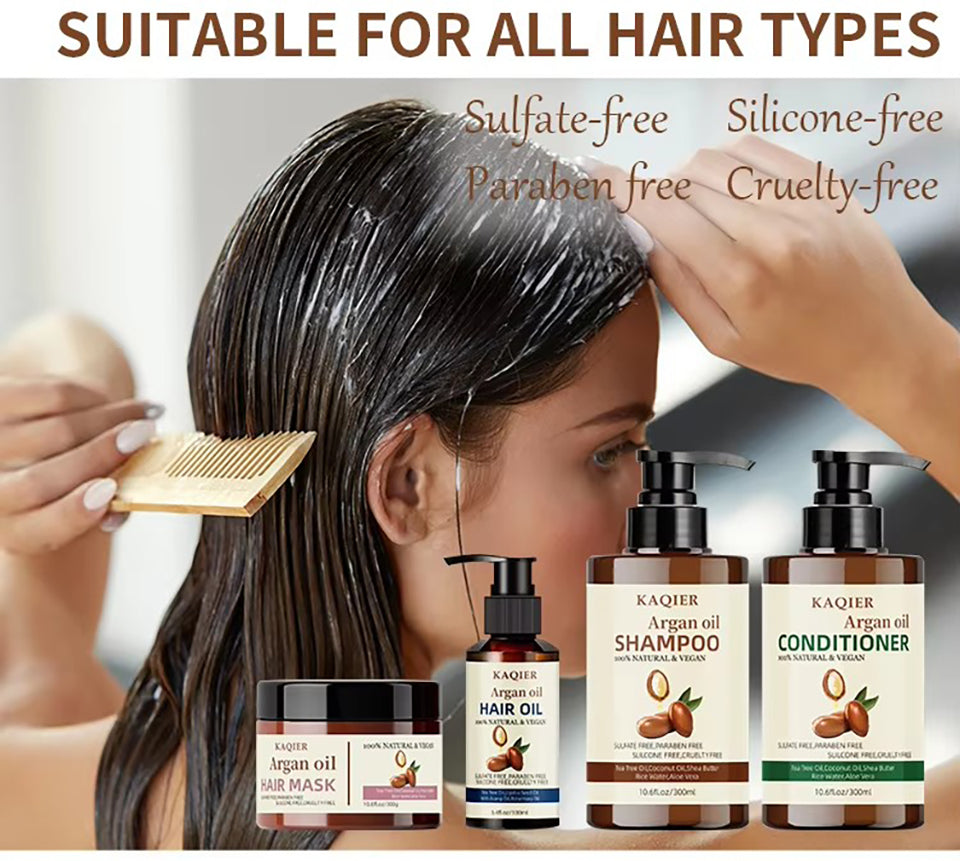 KAQIER Moroccan Nut Oil Hair Care Set